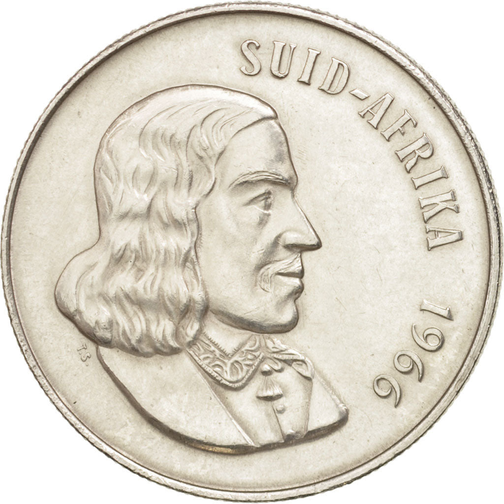 South Africa, Rand, 1966, AU(55-58), Silver, KM:71.2