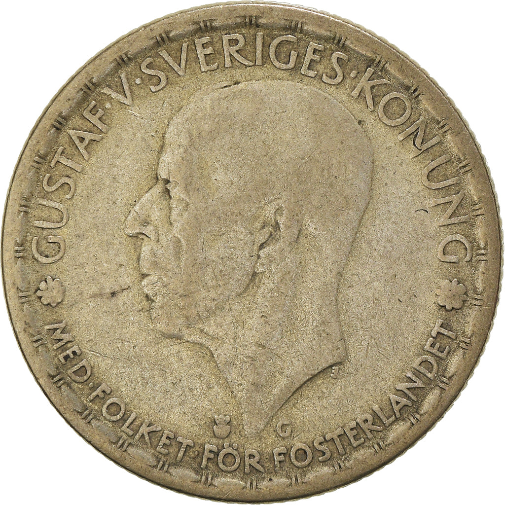 Coin, Sweden, Gustaf V, Krona, 1943, VF(20-25), Silver, KM:814