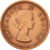 South Africa, Elizabeth II, 1/4 Penny, Farthing, 1955, EF(40-45), Bronze, KM:44