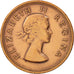 South Africa, Elizabeth II, Penny, 1955, EF(40-45), Bronze, KM:46