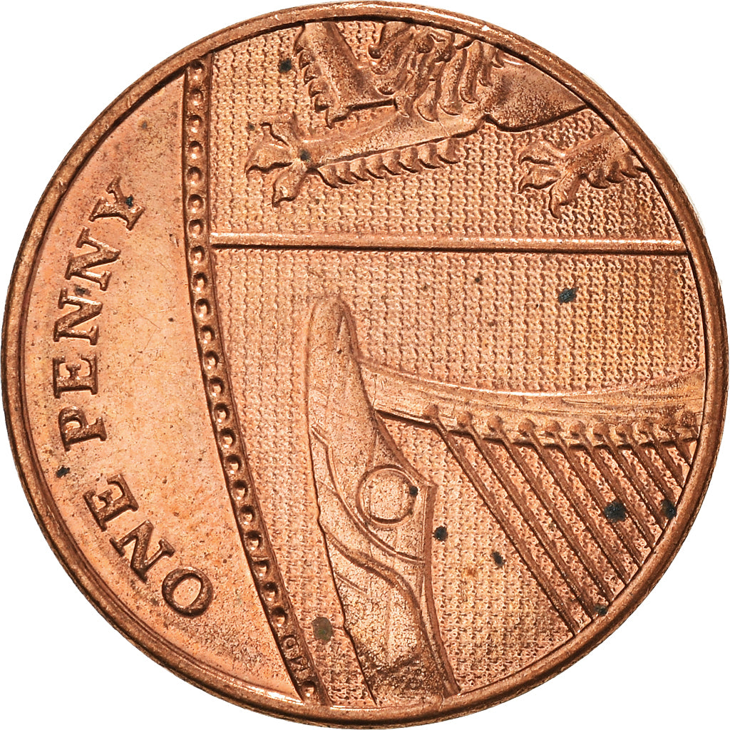 Coin, Great Britain, Elizabeth II, Penny, 2015, EF(40-45), Copper Plated Steel