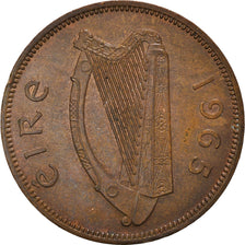 Coin, IRELAND REPUBLIC, 1/2 Penny, 1965, EF(40-45), Bronze, KM:10