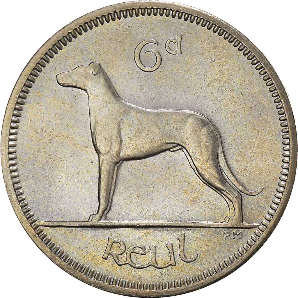 Coin, IRELAND REPUBLIC, 6 Pence, 1967, AU(55-58), Copper-nickel, KM:13a