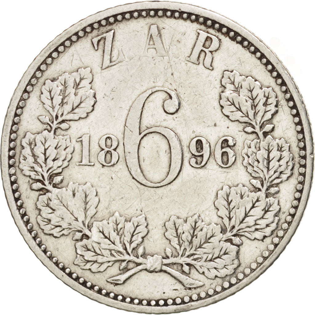 Coin, South Africa, 6 Pence, 1896, EF(40-45), Silver, KM:4