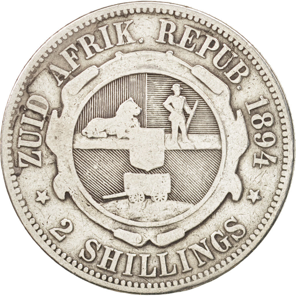 Coin, South Africa, 2 Shillings, 1894, VF(20-25), Silver, KM:6