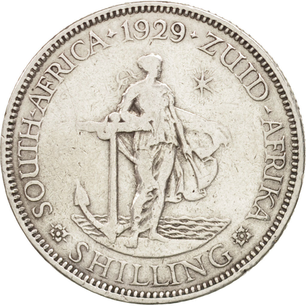 South Africa, George V, Shilling, 1929, EF(40-45), Silver, KM:17.2