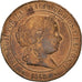 Coin, Spain, Isabel II, 5 Centimos, 1868, VF(30-35), Copper, KM:635.1