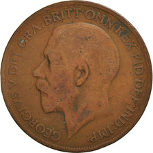 Coin, Great Britain, George V, Penny, 1921, VG(8-10), Bronze, KM:810