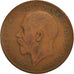 Coin, Great Britain, George V, Penny, 1921, VG(8-10), Bronze, KM:810