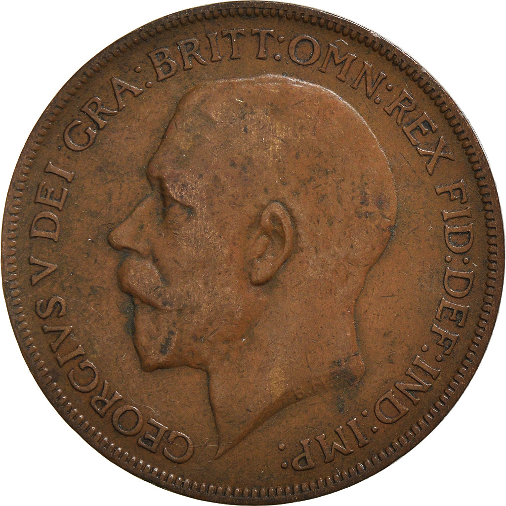 Coin, Great Britain, George V, Penny, 1922, VF(30-35), Bronze, KM:810