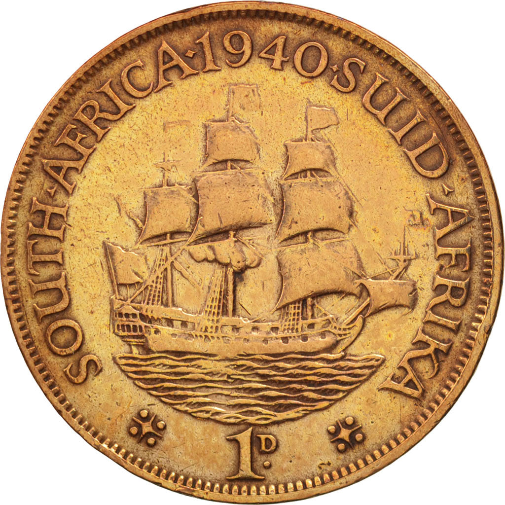 South Africa, George VI, Penny, 1940, EF(40-45), Bronze, KM:25
