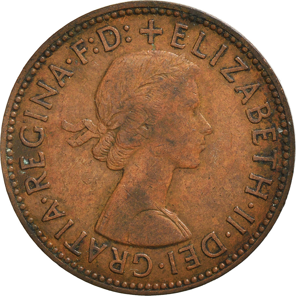 Münze, Großbritannien, Elizabeth II, 1/2 Penny, 1959, S, Bronze, KM:896