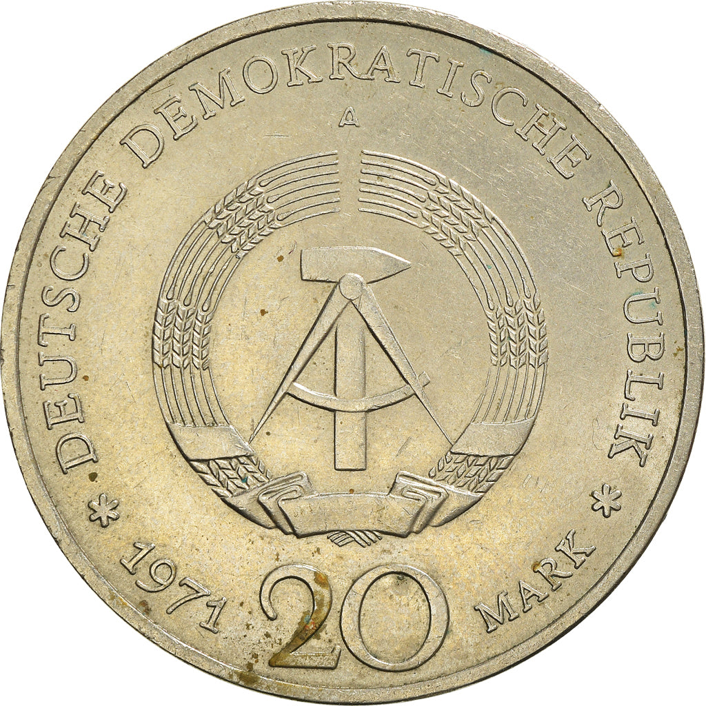 Münze, GERMAN-DEMOCRATIC REPUBLIC, 20 Mark, 1971, Berlin, SS, Kupfer-Nickel