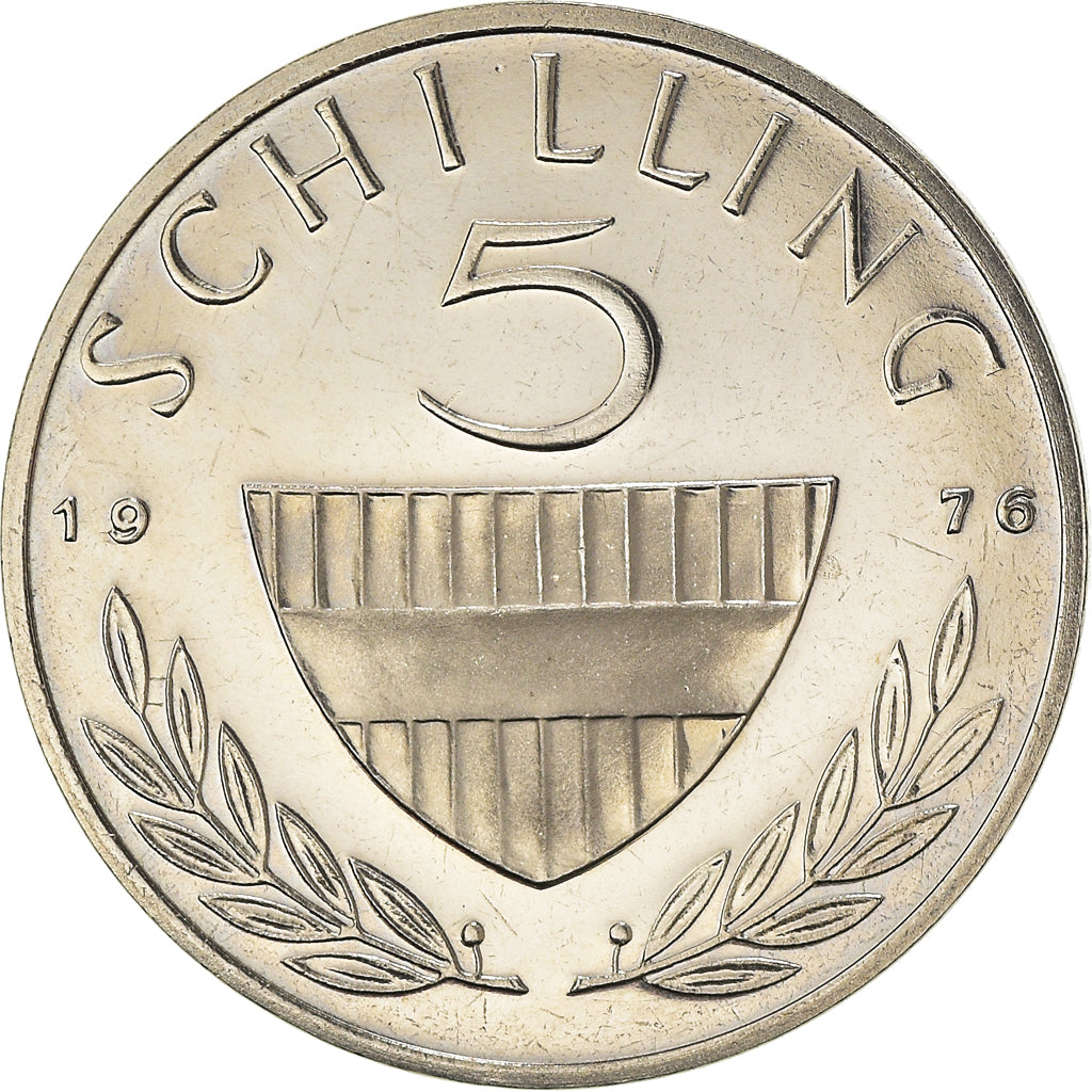 Coin, Austria, 5 Schilling, 1976, BE, MS(65-70), Copper-nickel, KM:2889a