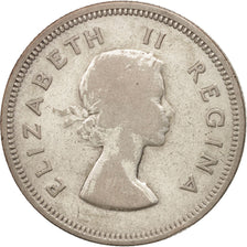 Afrique du Sud, Elizabeth II, 2 Shillings, 1955, TB, Argent, KM:50