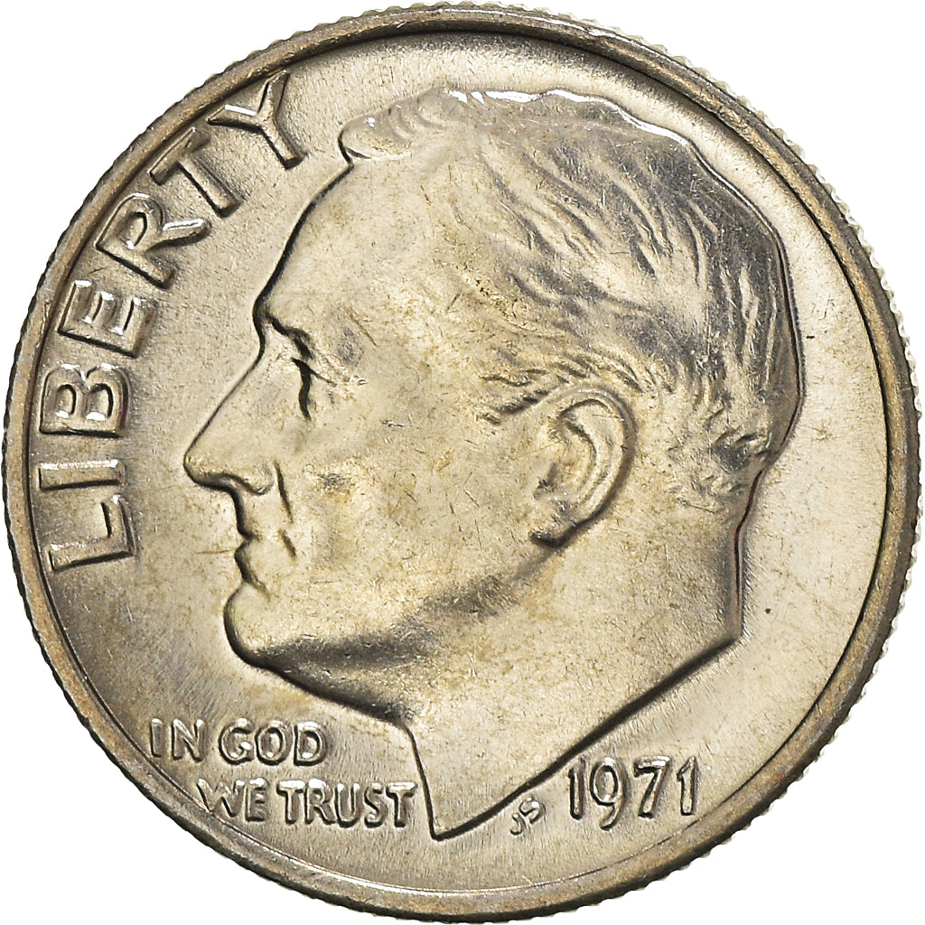 Münze, Vereinigte Staaten, Roosevelt Dime, Dime, 1971, U.S. Mint, Philadelphia