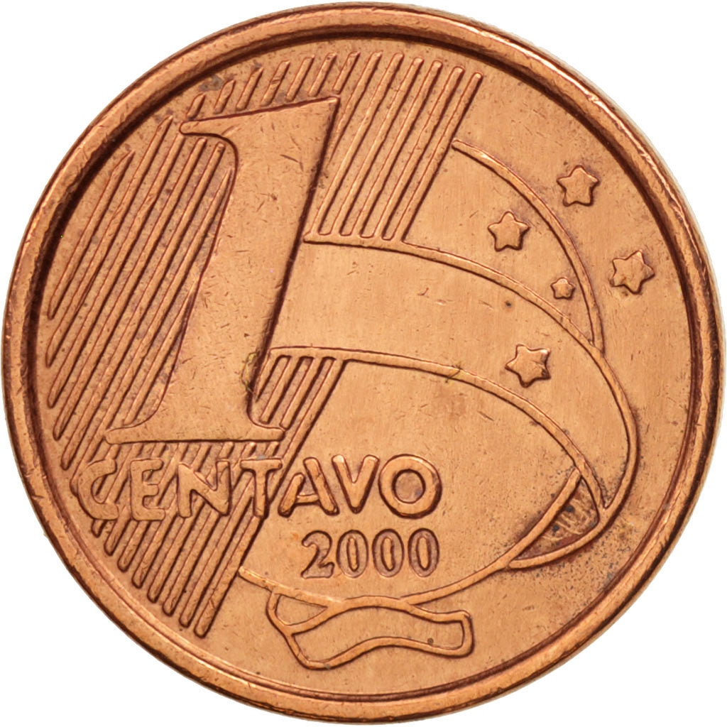 Brazil, Centavo, 2000, EF(40-45), Copper Plated Steel, KM:647