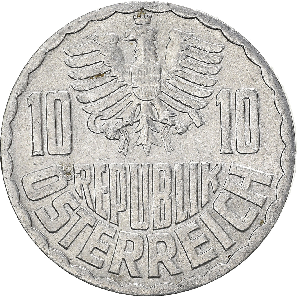 Coin, Austria, 10 Groschen, 1973, Vienna, AU(50-53), Aluminum, KM:2878