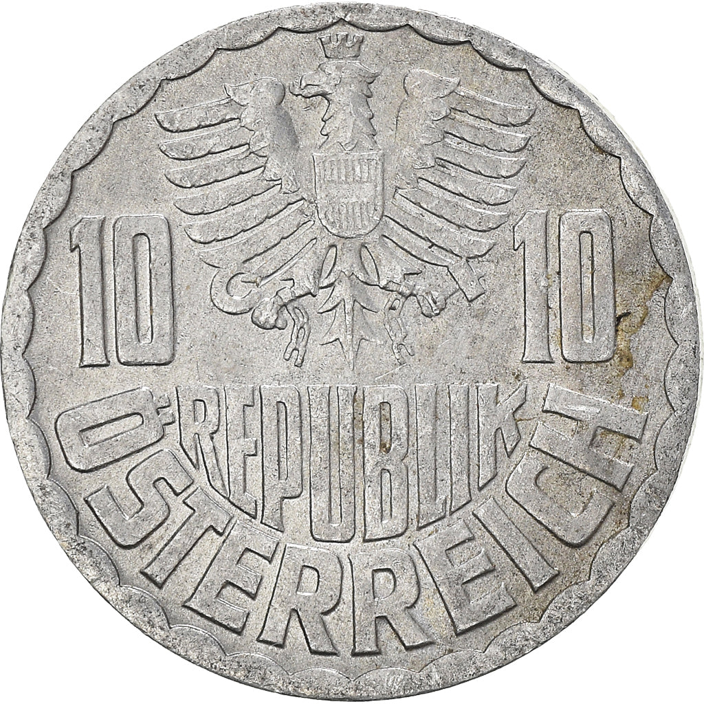 Coin, Austria, 10 Groschen, 1975, Vienna, VF(30-35), Aluminum, KM:2878