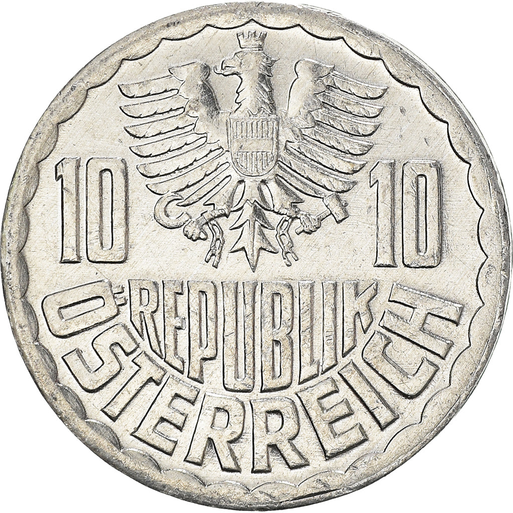 Coin, Austria, 10 Groschen, 1984, Vienna, VF(30-35), Aluminum, KM:2878
