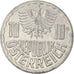 Coin, Austria, 10 Groschen, 1986, Vienna, VF(30-35), Aluminum, KM:2878