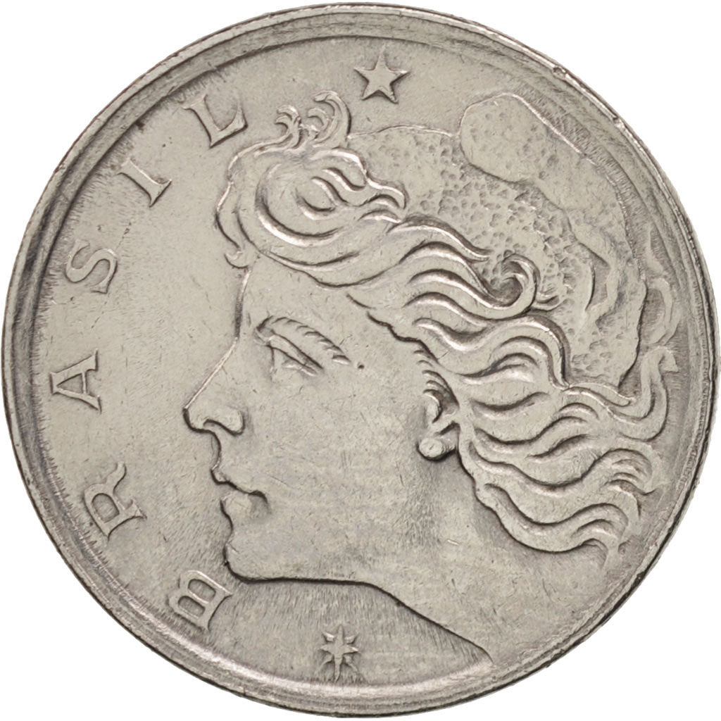 Brazil, 2 Centavos, 1967, AU(50-53), Stainless Steel, KM:576.1