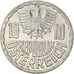 Moneta, Austria, 10 Groschen, 1988, Vienna, MB+, Alluminio, KM:2878
