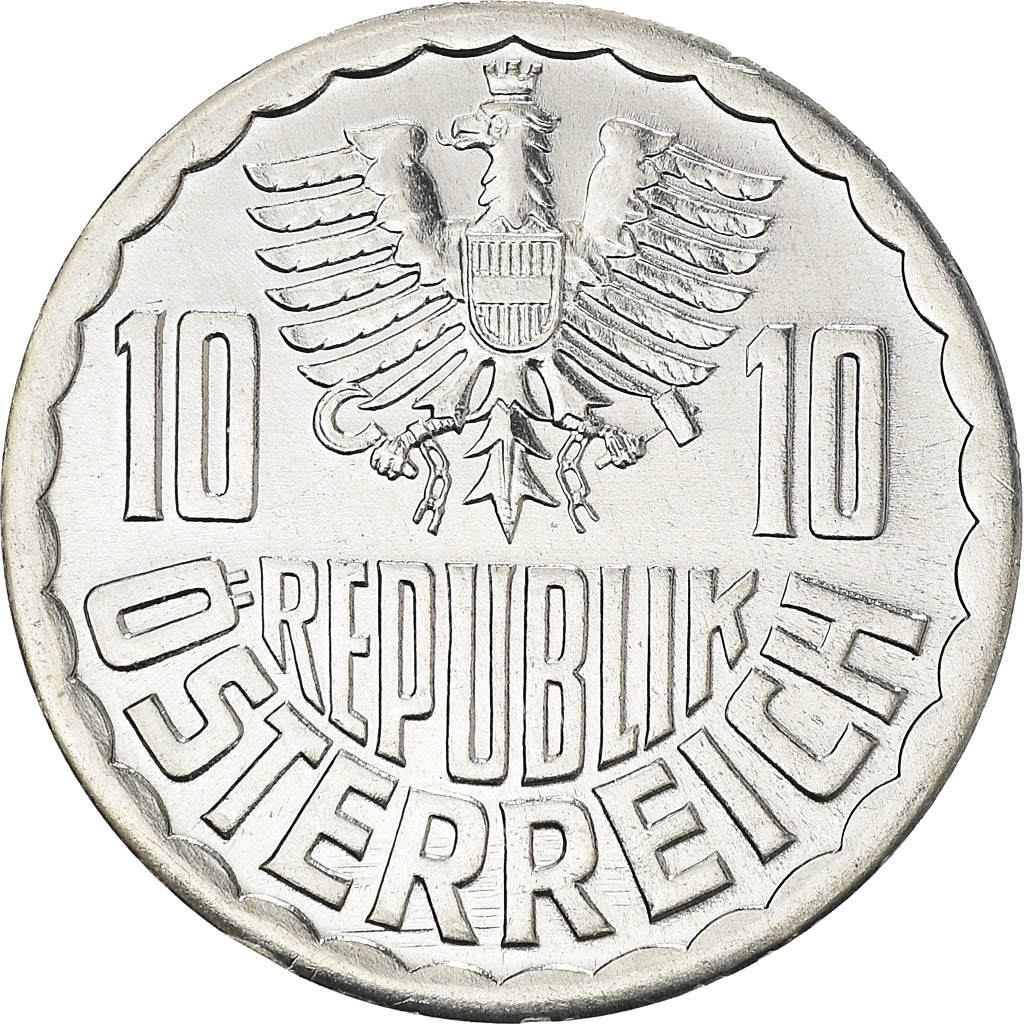 Coin, Austria, 10 Groschen, 1991, Vienna, MS(64), Aluminum, KM:2878