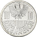 Coin, Austria, 10 Groschen, 1991, Vienna, MS(64), Aluminum, KM:2878
