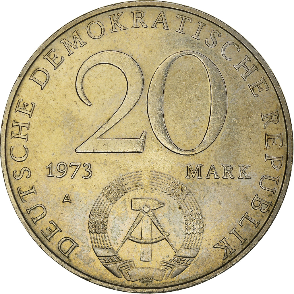 Coin, GERMAN-DEMOCRATIC REPUBLIC, 20 Mark, 1973, Berlin, EF(40-45)