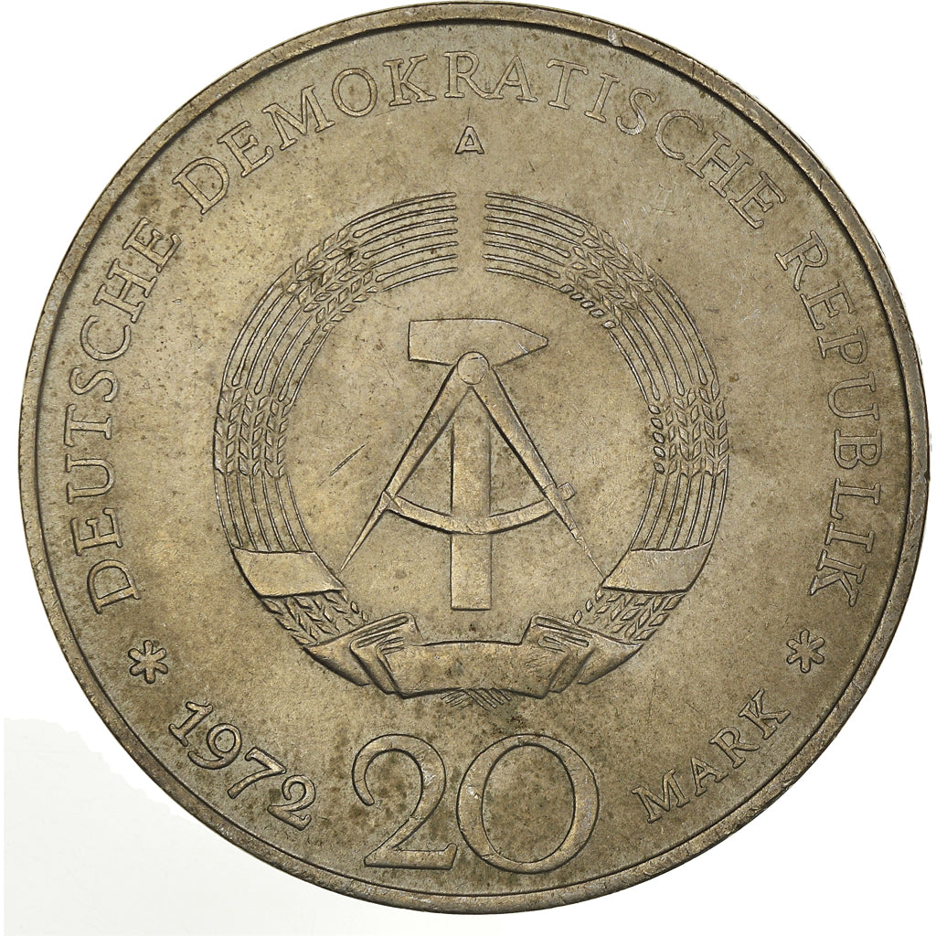 Coin, GERMAN-DEMOCRATIC REPUBLIC, 20 Mark, 1972, Berlin, EF(40-45)