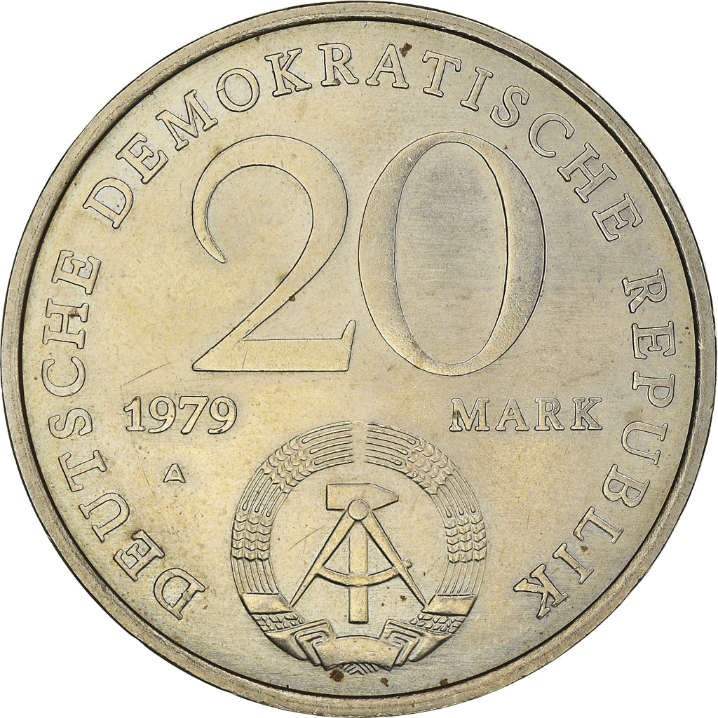 Coin, GERMAN-DEMOCRATIC REPUBLIC, 20 Mark, 1979, Berlin, AU(55-58)