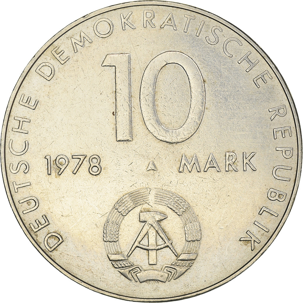 Moneta, REPUBBLICA DEMOCRATICA TEDESCA, 10 Mark, 1978, Berlin, BB, Rame-nichel