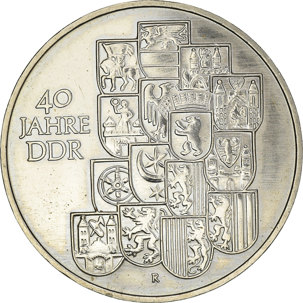 Moneda, REPÚBLICA DEMOCRÁTICA ALEMANA, 10 Mark, 1989, Berlin, EBC, Cobre -