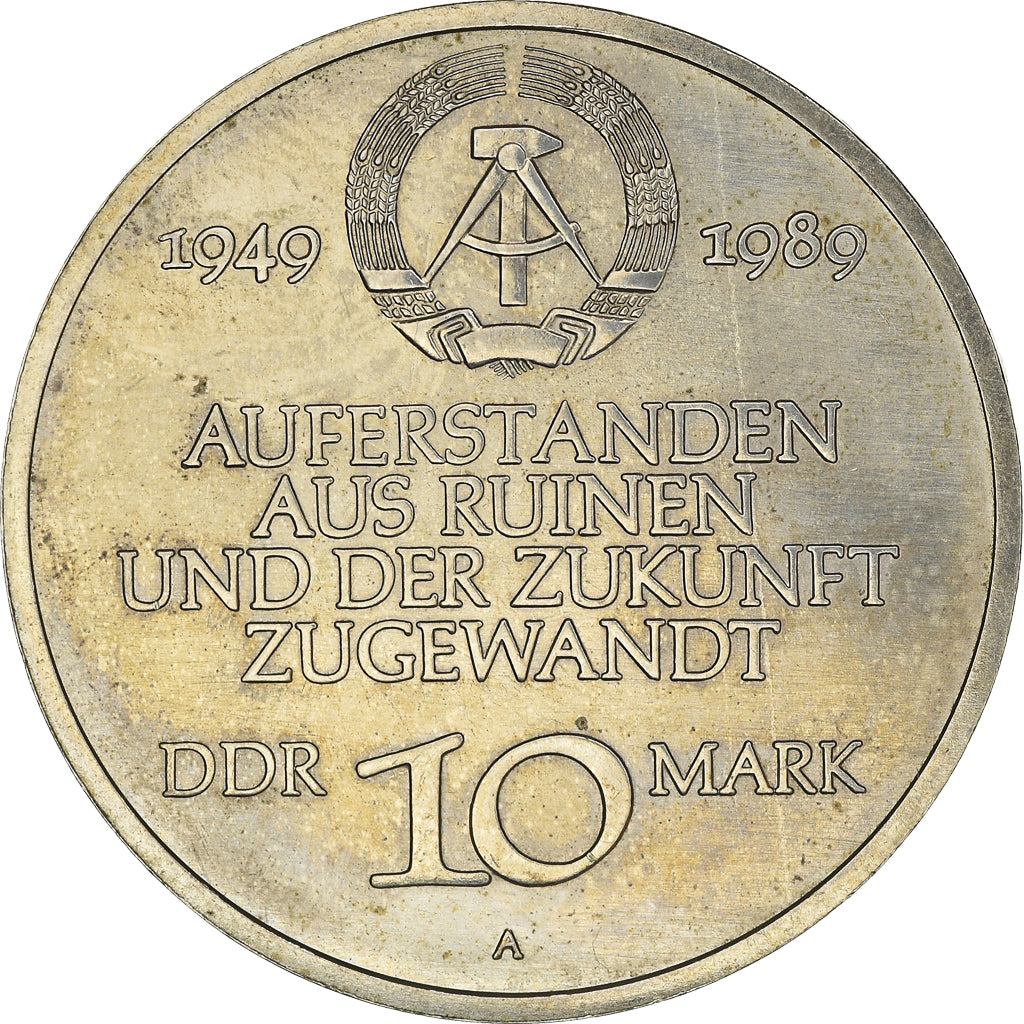 Coin, GERMAN-DEMOCRATIC REPUBLIC, 10 Mark, 1989, Berlin, EF(40-45)