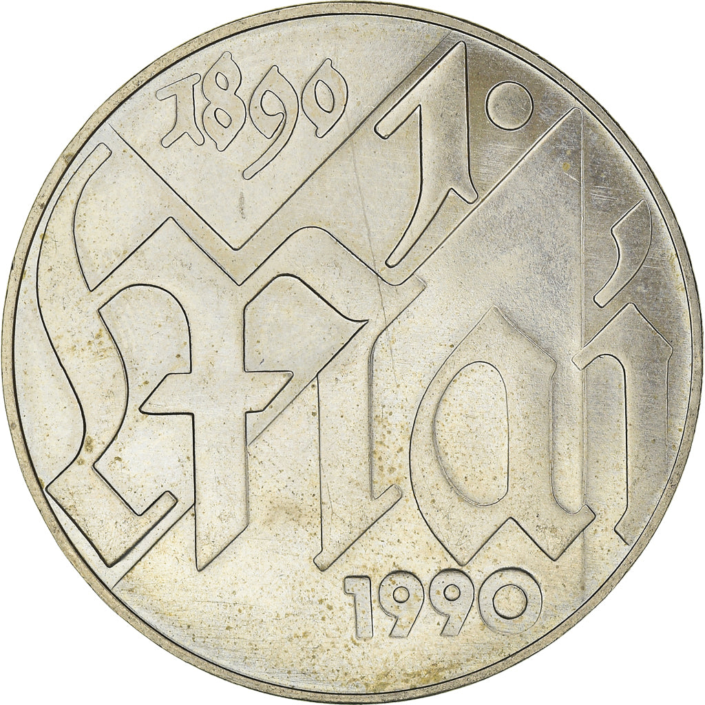 Moneda, REPÚBLICA DEMOCRÁTICA ALEMANA, 10 Mark, 1990, Berlin, MBC, Cobre -