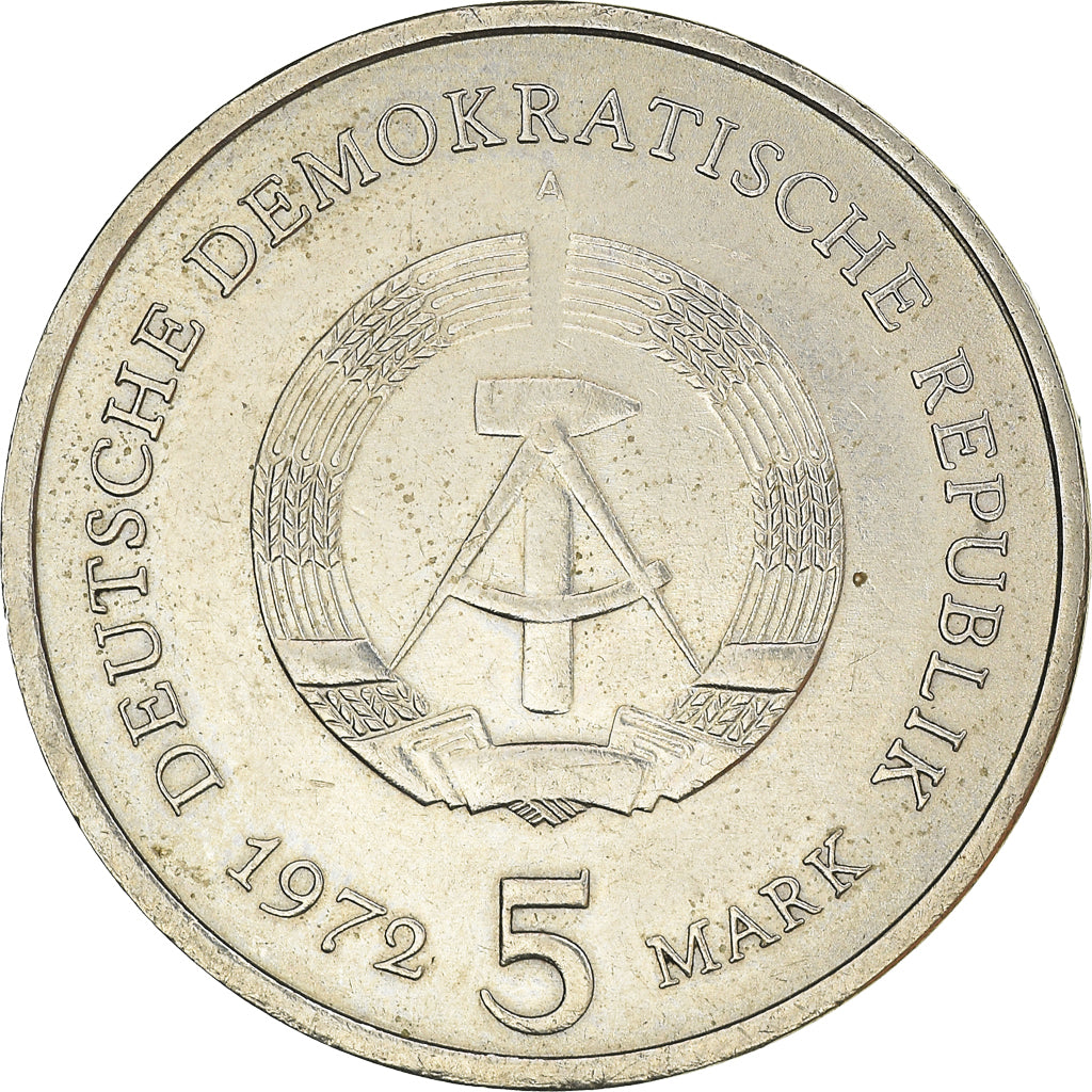 Coin, GERMAN-DEMOCRATIC REPUBLIC, 5 Mark, 1972, Berlin, EF(40-45)