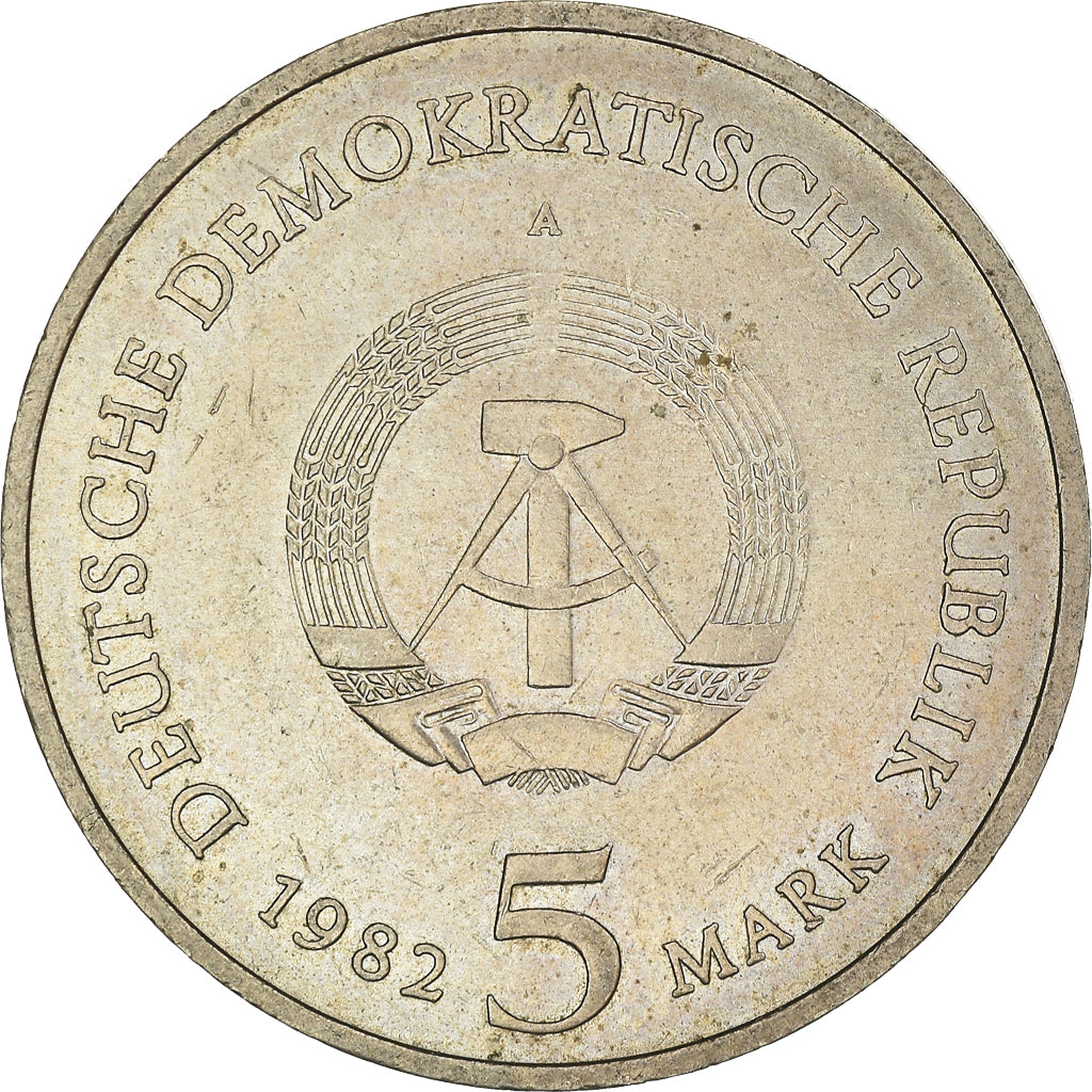 Coin, GERMAN-DEMOCRATIC REPUBLIC, 5 Mark, 1982, Berlin, EF(40-45)