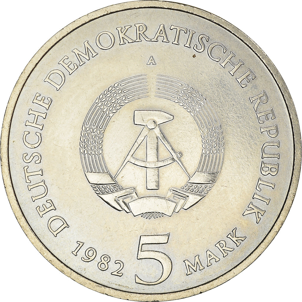 Coin, GERMAN-DEMOCRATIC REPUBLIC, 5 Mark, 1982, Berlin, EF(40-45)