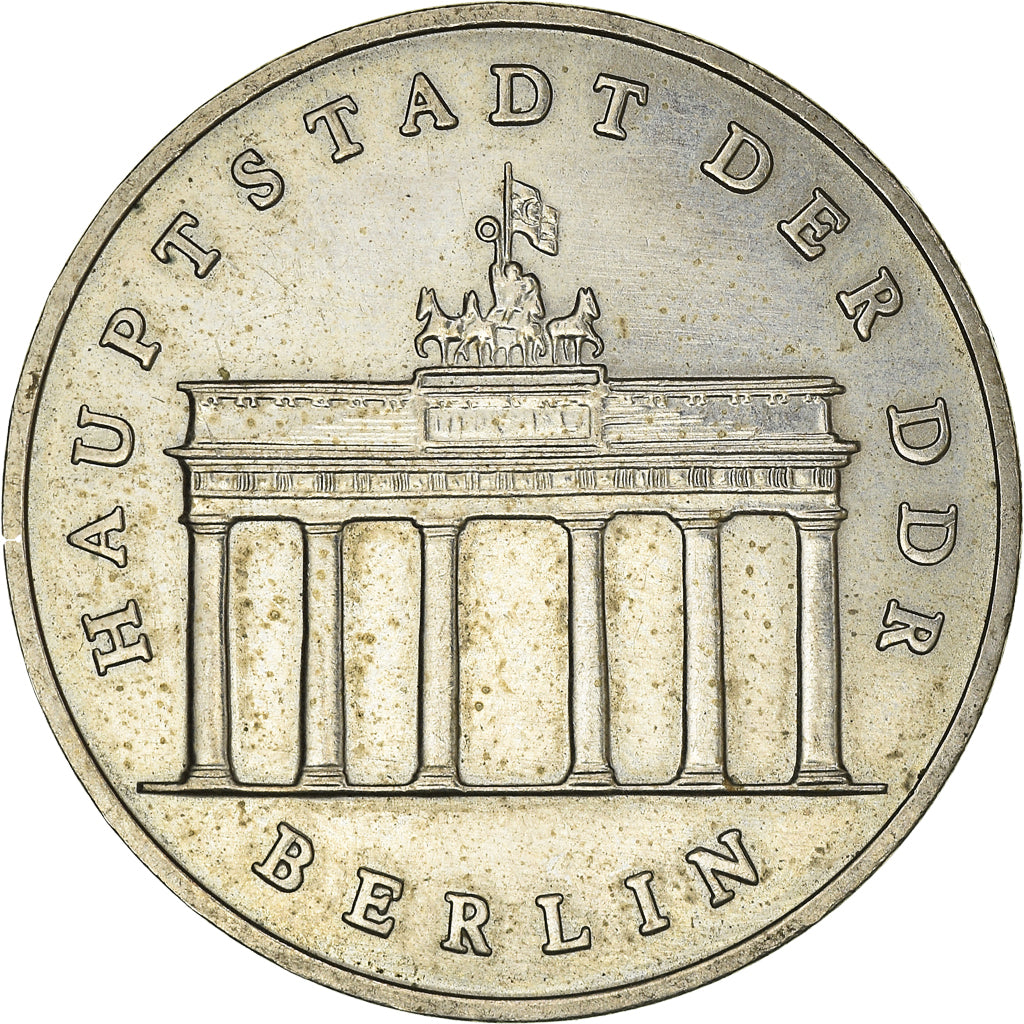 Moneta, REPUBBLICA DEMOCRATICA TEDESCA, 5 Mark, 1987, Berlin, BB, Rame-nichel