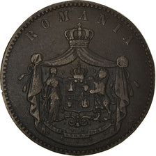 Coin, Romania, Carol I, 10 Bani, 1867, EF(40-45), Copper, KM:4.2