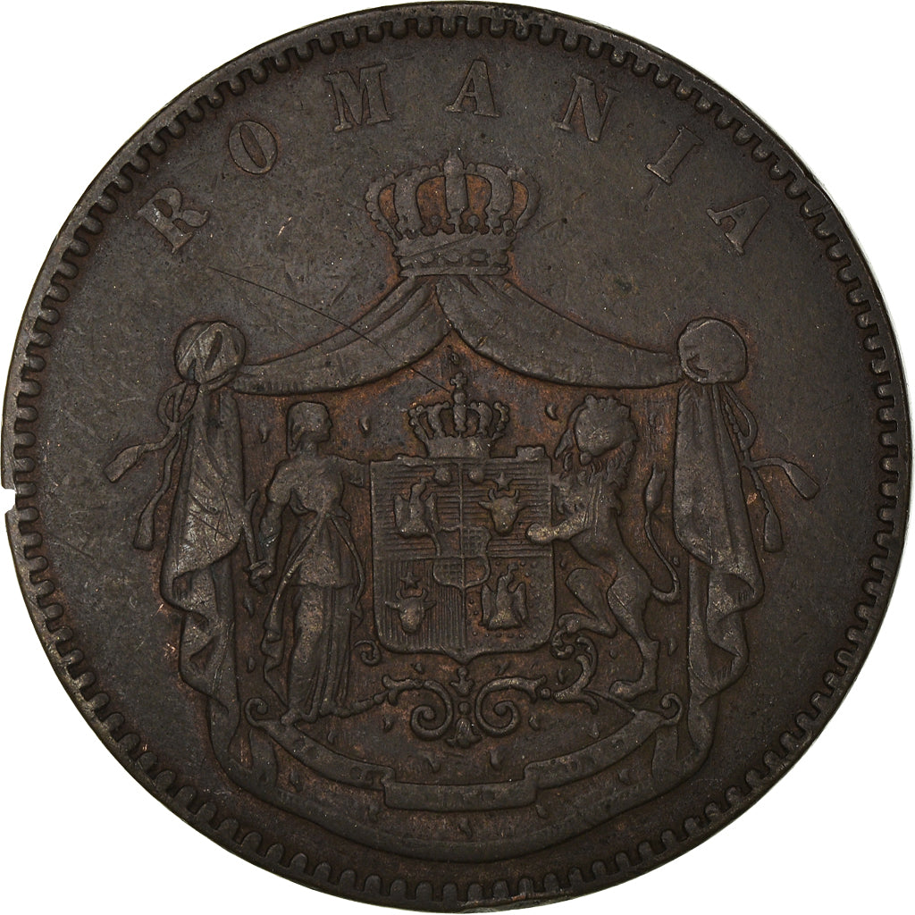 Coin, Romania, Carol I, 10 Bani, 1867, VF(30-35), Copper, KM:4.2