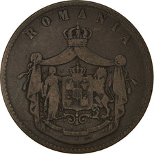 Coin, Romania, Carol I, 10 Bani, 1867, Heaton, VF(30-35), Copper, KM:4.1