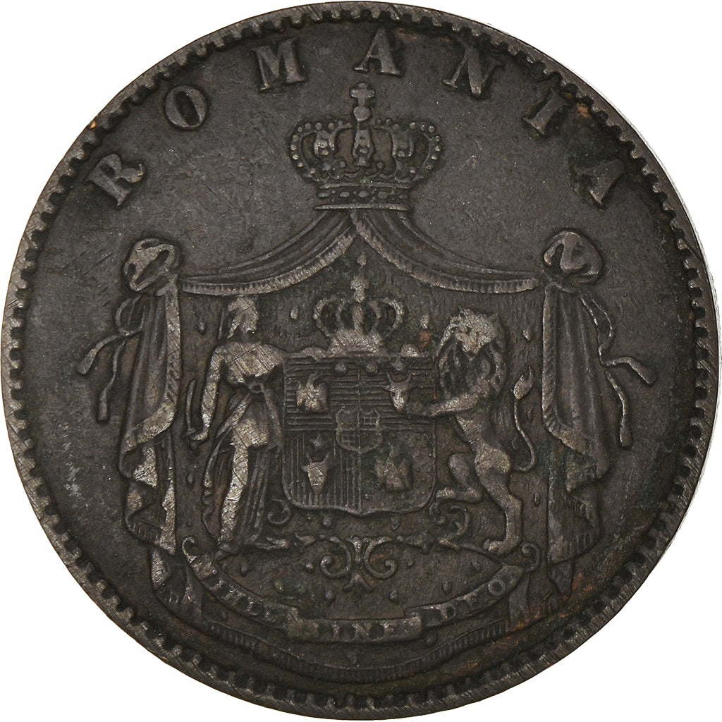 Coin, Romania, Carol I, 5 Bani, 1867, VF(30-35), Copper, KM:3.1