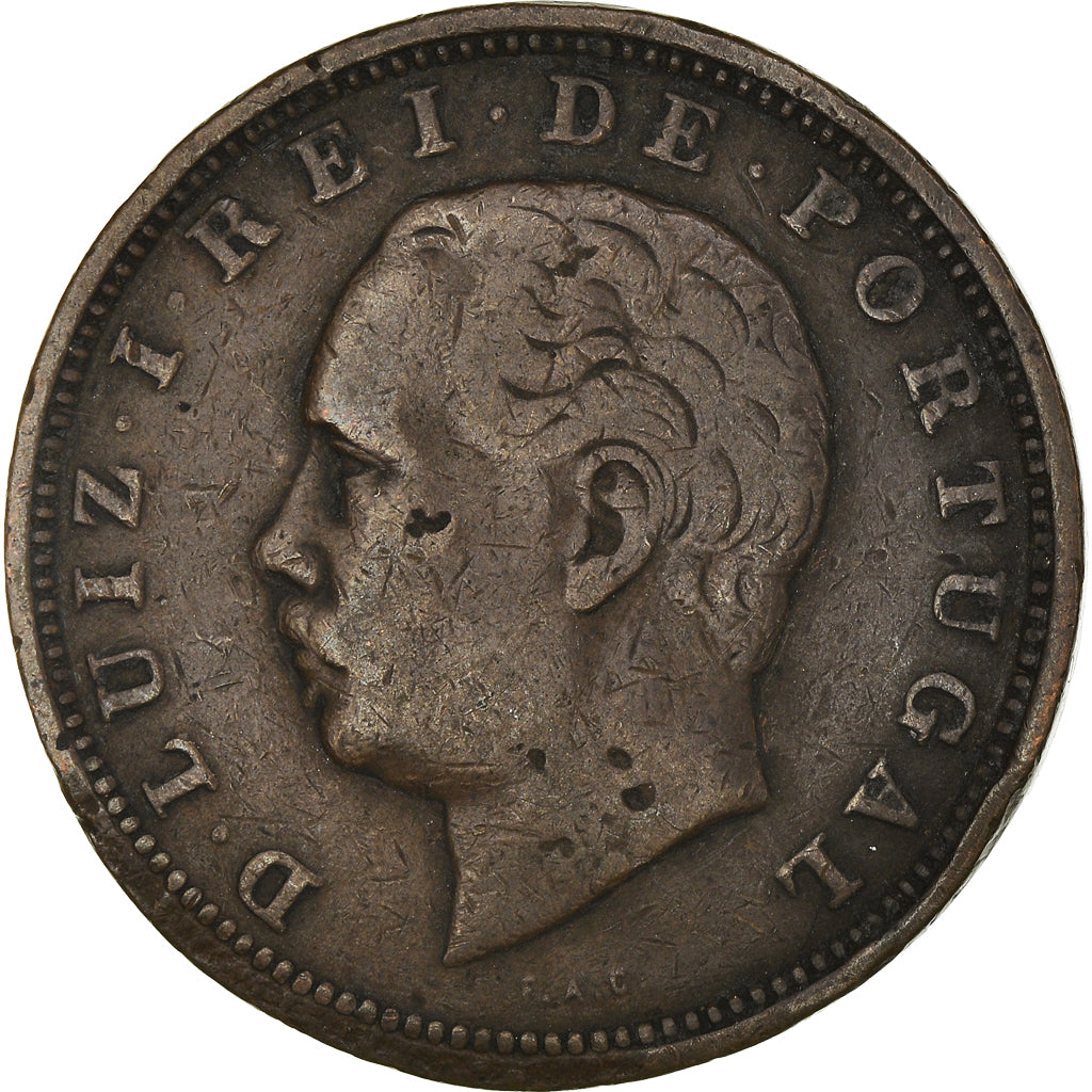 Coin, Portugal, Luiz I, 20 Reis, 1883, VF(30-35), Bronze, KM:527