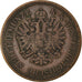 Moeda, Áustria, Franz Joseph I, 4 Kreuzer, 1861, A., AU(50-53), Cobre, KM:2194