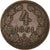 Coin, Austria, Franz Joseph I, 4 Kreuzer, 1861, A., AU(50-53), Copper, KM:2194