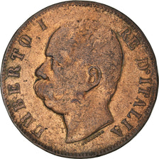 Moeda, Itália, Umberto I, 10 Centesimi, 1893, Birmingham, VF(20-25), Cobre