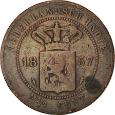 Coin, Dutch East India, 2 1/2 Cent, 1857, VF(20-25), Copper, KM:308