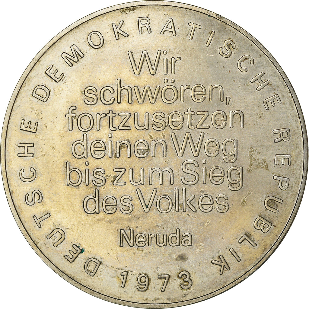Deutschland, Medaille, 1973, Pablo Neruda, VZ, Cuivre/Nickel